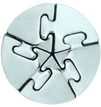 Металлическая головоломка Круг из 5 частей Пазла, 5 ур.